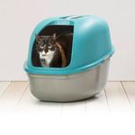 Arenero-para-gato-con-tapa-y-pala-color-gris-metalizada-3-9433