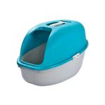 Arenero-para-gato-con-tapa-y-pala-color-gris-metalizada-1-9433