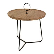 Mesa Auxiliar BILLIE 45x45x55cm Madera/Metal