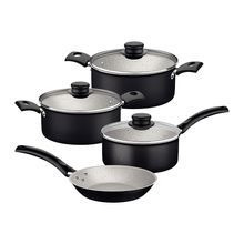 Batería de Cocina TURIM 7 piezas Negro Tramontina
