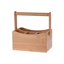 Porta cubiertos mango bambu 4 divisiones