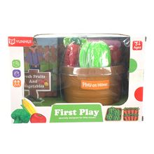 Cubo de Vegetales de juguete 7 piezas