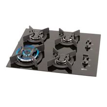 Cocina Empotrable 4Q Infinity triple llama GN vidrio Negro