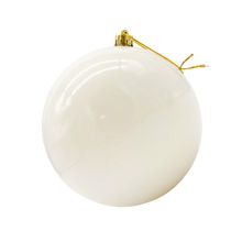 Esfera navidena de plastico blanca 14cm