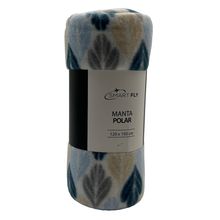 Manta polar estampada 120x150cm color Hueso