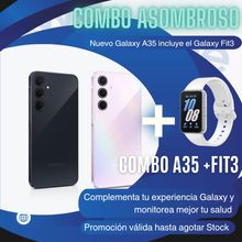 Combo Asombroso Samsung Galaxy A35 5G 256GB Awesome Navy + Fit3