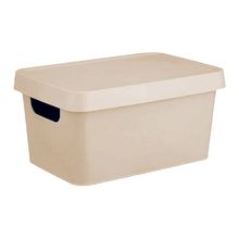 Caja Organizadora con Tapa PIA pequeño de 3.5 litros color Taupé