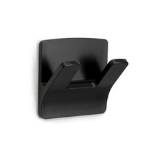 Colgador doble negro mate de plastico 2