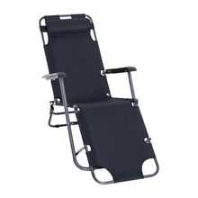 Silla Reclinable OXFORD 60x153cm color Negro