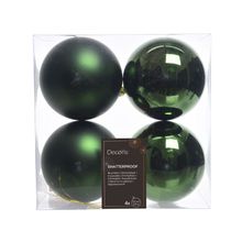 Set de 4 esferas 10cm verde pino