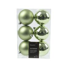 Set de 6 esferas de plastico verdes