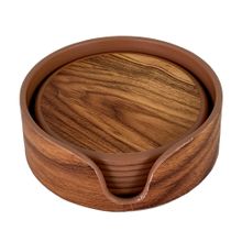 Jg portavasos 7pzas 11x11x4cm madera