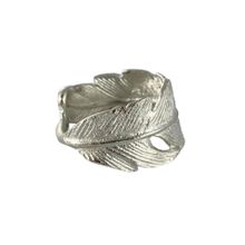 Anillo para servilleta hoja plateada