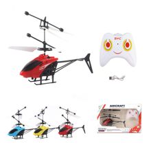 Helicoptero a control remoto con sensor de gravedad rojo
