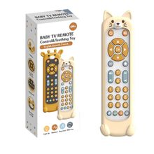 Control remoto de silicona bebe gato amarillo