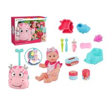 Set de muñeca bebe con mochila y accesorios Dream Pets