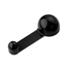 Tope retenedor giratorio adhesivo negro