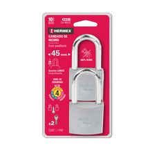 Candado gemelo hierro 45mm gl 2 pzs