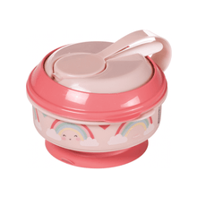 Bowl recipiente con prensador 300ml arco iris