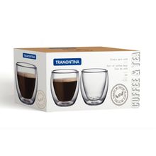 Set de 2 vasos p/cafe 110ml doble pared