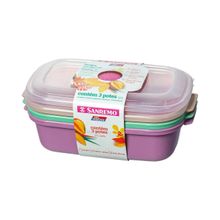 Set de 3 potes herméticos 1100ml