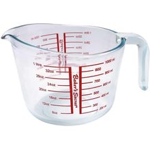 Taza medidora de vidrio de 1000ml