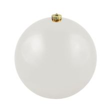 Esfera navidena de plastico blanca 20cm