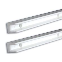 Par rieles plasticos "u" 40cm blanco