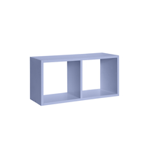 Cubo doble kids 1,5x56x28x20cm azul c/soporte