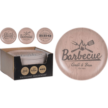 Plato fibra de bambu bbq 25cm surt.x3