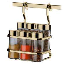 Conjunto porta condimentos - 7 pzas dorado