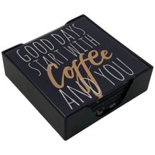 Jgo portavasos "coffe" 7pzas 10.5x10.5cm
