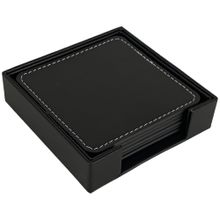 Jg portavasos 7pzas negro 10.5x10.5cm