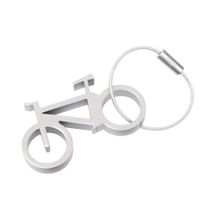Llavero abrebotellas bicicleta plateado