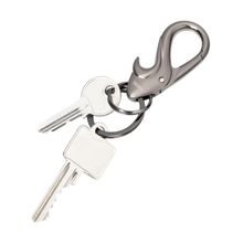 Llavero abrebotellas gunmetal con 2 anillas