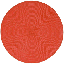 Individual trenza redondo rojo