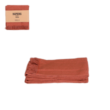 Set servilletas villia marron 4pzas 40x40cm