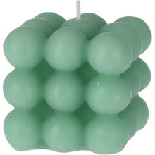 Vela Burbuja Cubo Verde 6X5 Cm