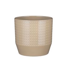 Maceta Nola relieve beige 21x22cm