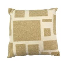 Cojin Square beige cuadros taupe 45x45cm