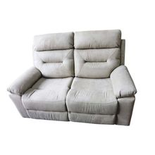 Sofa reclinable 2 puestos tela taupe cannes