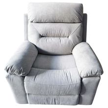 Sofa reclinable 1 puesto tela gris claro cannes