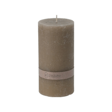 Vela Decorativa Pillar Taupe 7X14Cm