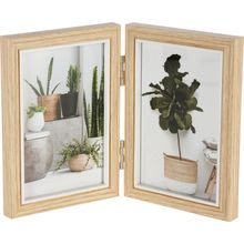 Portaretrato doble mdf natural 25x17cm