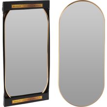 Espejo decorativo borde oro 72x32cm