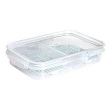 Recipiente plastico 2 divisiones verde