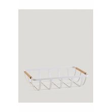 Canasta de metal blanco 36cm