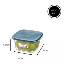 Contenedor hermetico plastico surt. azul/coral