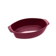 Bandeja ovalada de ceramica 37x21 rojo