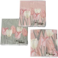 Set de 20 servilletas tulipa surt.x3